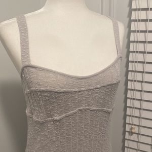 Free People | Grey Knitwear Fitted Midi Dress